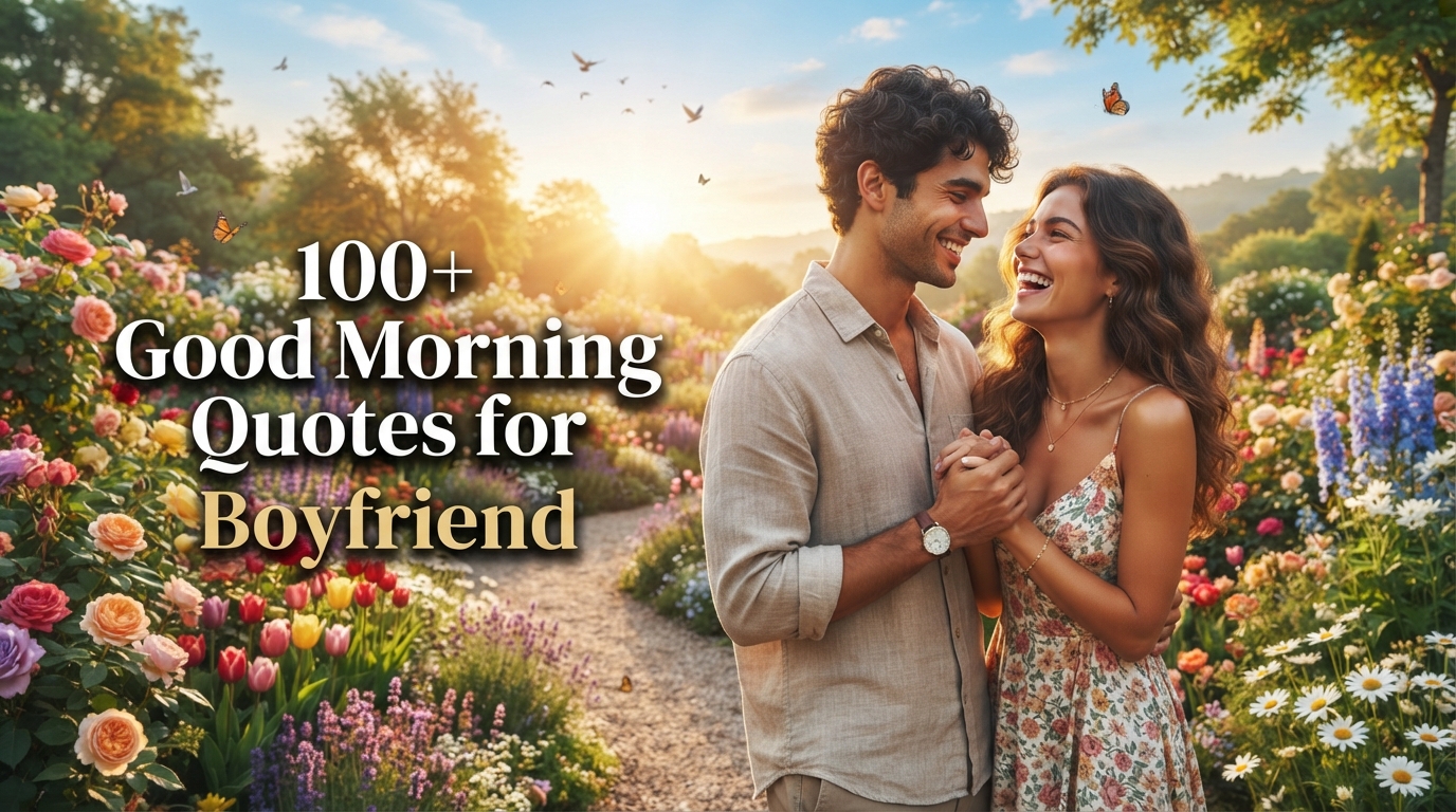 Romantic Good Morning Quotes for Boyfriend with heartfelt love messages and beautiful morning wishes.