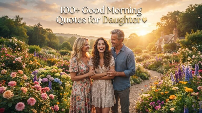 100+ Good Morning Quotes for Daughter with loving parents at sunrise